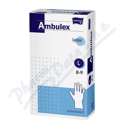 Ambulex rukavice latexové jemně pudrované L 100ks