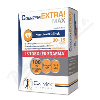 Coenzym EXTRA! Max 100mg DVA tob.30+15ZDARMA