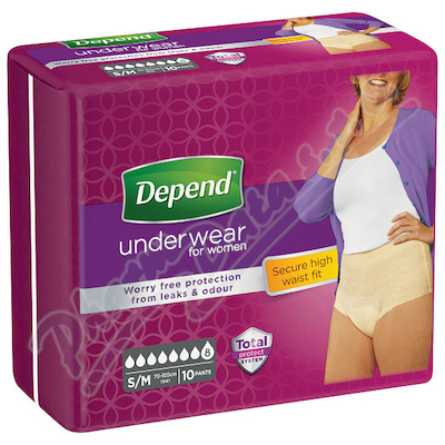 Depend Super inkont.kalh.vyšší pas Ž vel.S/M 10ks