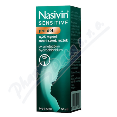 Nasivin Sensitive Děti 0.25mg/ml nas.spr.sol 10ml