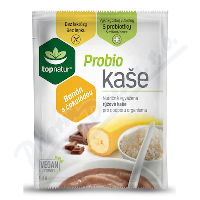 Topnatur Probio banán.kaše s hořkou čokoládou 60g