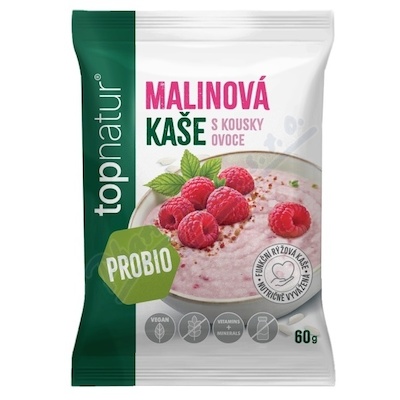 Topnatur Probio rýžová kaše malina 60g