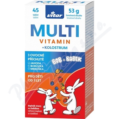 Vitar Kids Multi+kolostrum tbl.45