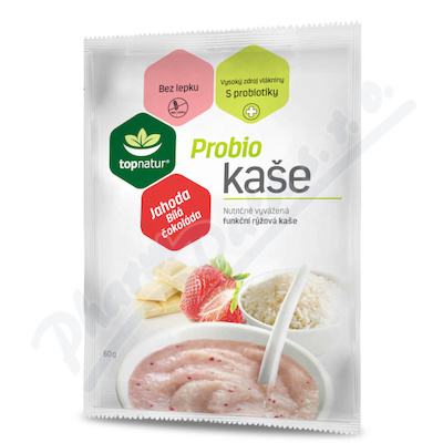 Topnatur Probio kaše jahoda&bílá čokoláda 60g