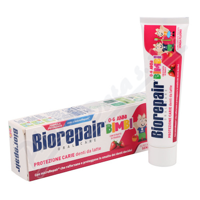 Biorepair Kids zubní pasta jahoda 0-6 50ml