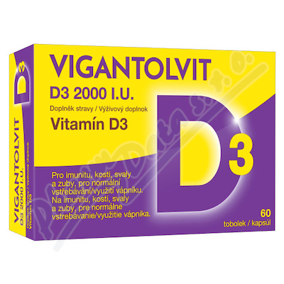 Vigantolvit Vitamin D3 2000 I.U. tob.60