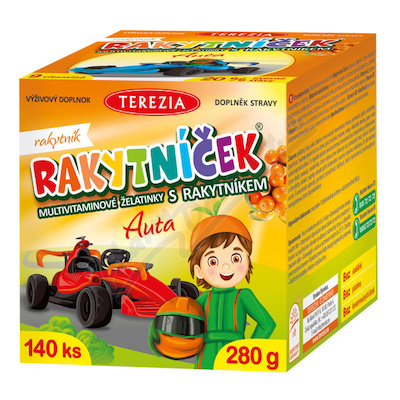 RAKYTNÍČEK želatinky 140ks auta