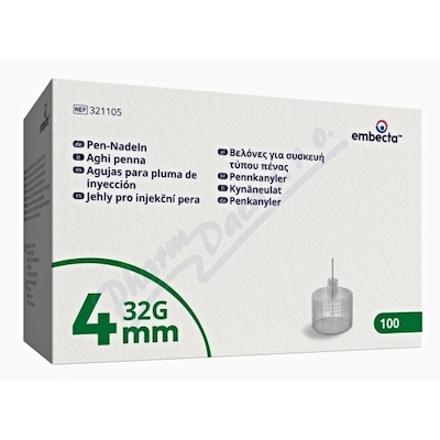 Embecta Jehly pro injekční pera 4mm 32G 100ks