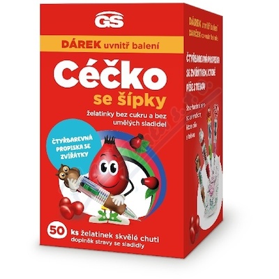 GS Céčko se šípky želatinky bez cukru 50ks+dárek