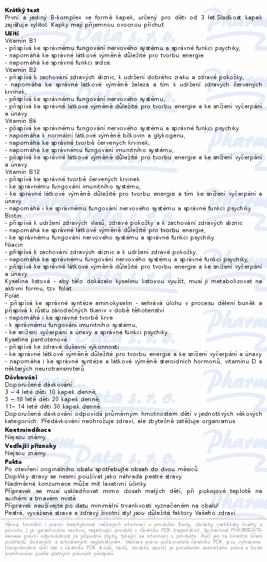 B-komplex kapky 30ml Generica