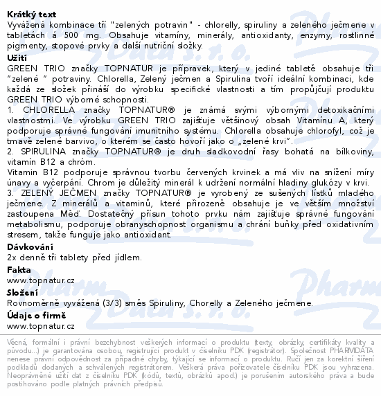 Topnatur Green Trio tbl.540