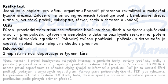 Herbalex detoxik.náplast s konopím 2ks