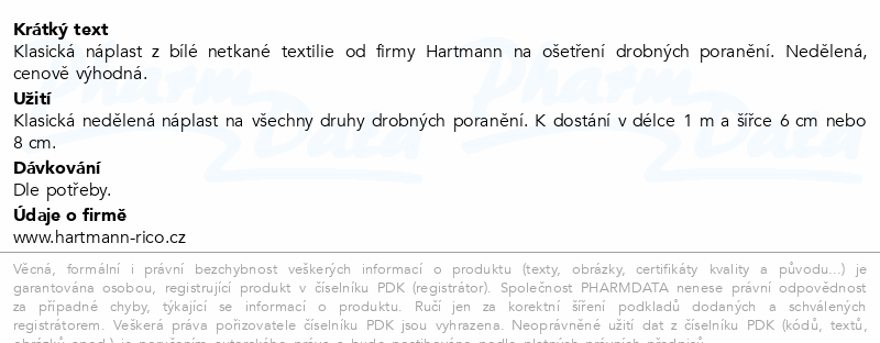 Cosmos Klasická náplast z netkané textilie 1mx8cm