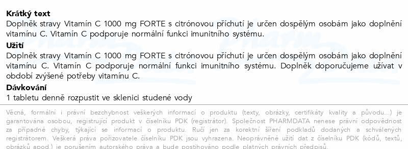 Biotter Vitamín C 1000mg FORTE šum.tbl.20