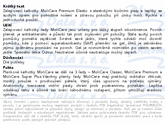 MoliCare Elastic Inkontinenční kalhot.6kap M 30ks