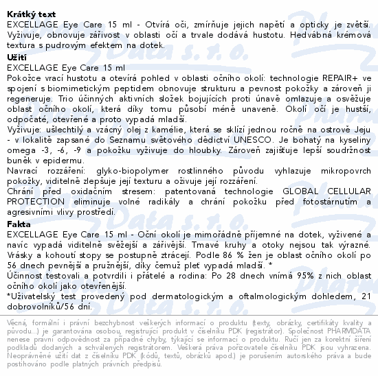 ESTHEDERM Excellage oční krém 15ml