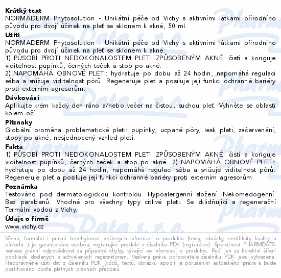 VICHY NORMADERM Phytosolutiom Krém 50ml