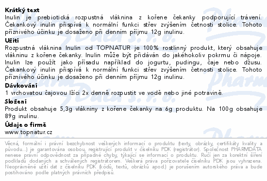 Topnatur Inulin 200g