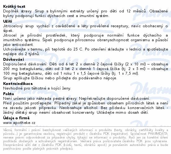Pohádkový sirup Jitrocelový se šípkem BIO 250g