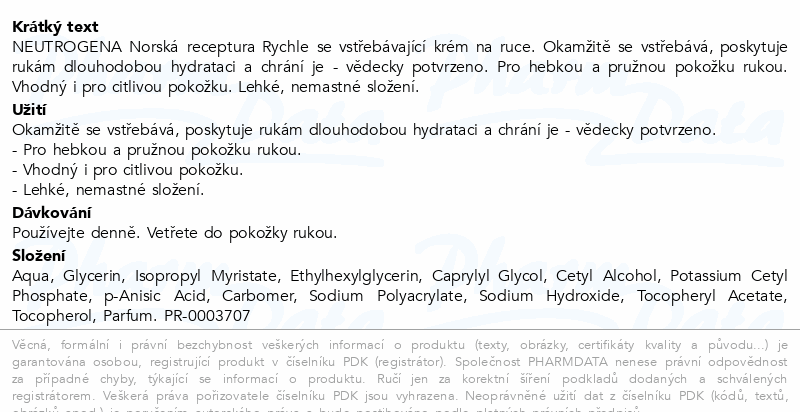 Neutrogena NR krém na ruce rychlé vstřebávání 75ml