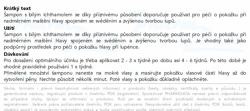 Ichthyo Care šampon proti lupům 3% 200ml Dr.Müller