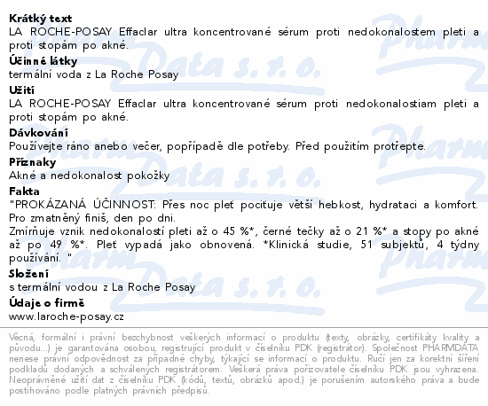 LA ROCHE-POSAY EFFACLAR sérum 30ml