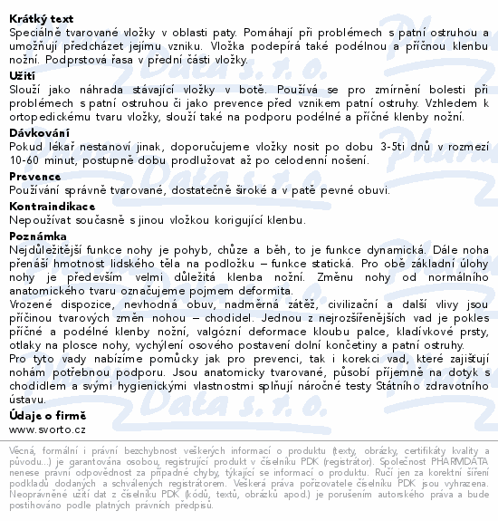 svorto 053 Vložky ort.pro patní ostruhu dámské 37