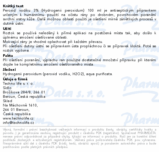 Easy Life Peroxid vodíku 3% 100ml