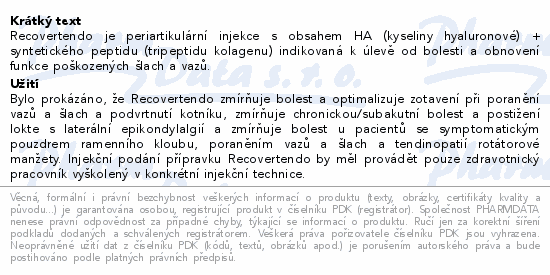 RECOVERTENDO CTP inj.2ml