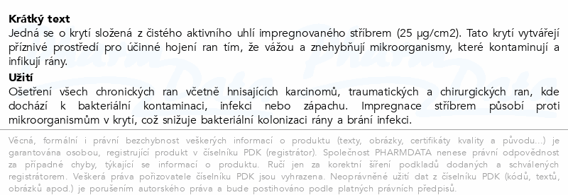 Actisorb Plus 25 krytí 10.5x10.5cm 10ks
