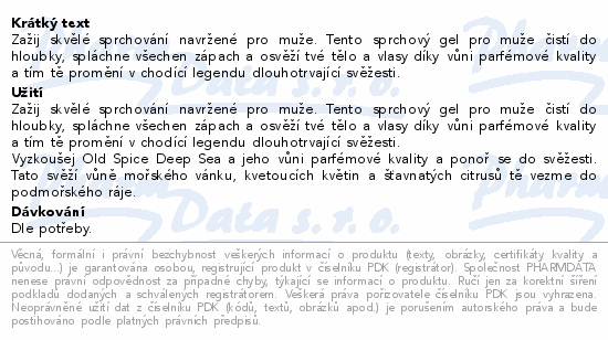 Old Spice Deep Sea sprchový gel 3v1 E-XL 1000ml