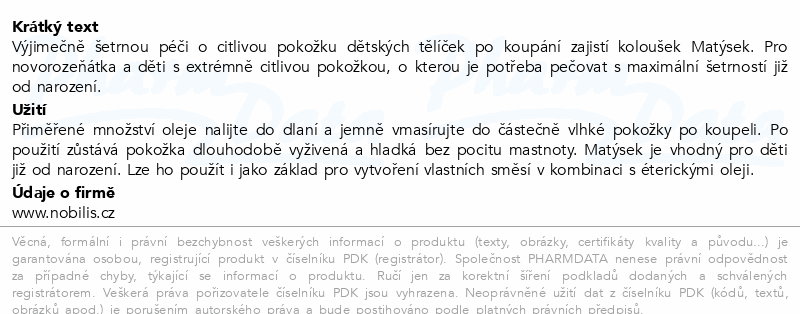 Nobilis Tilia Jemný olej Matýsek 200ml