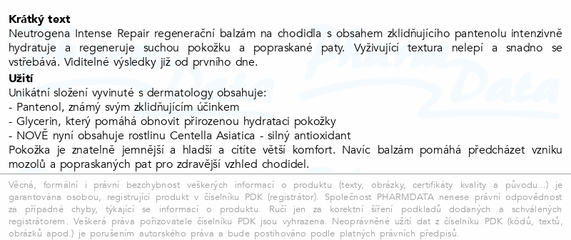Neutrogena intenzi.regener.balzám na chodidla 50ml