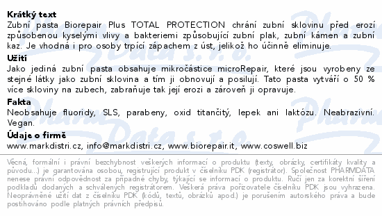 Biorepair Plus Total Protection zubní pasta 75ml