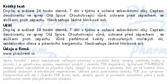 Old Spice Captain deo sprej XXL 250ml