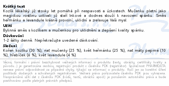 LEROS Hluboký spánek čaj 20x1g