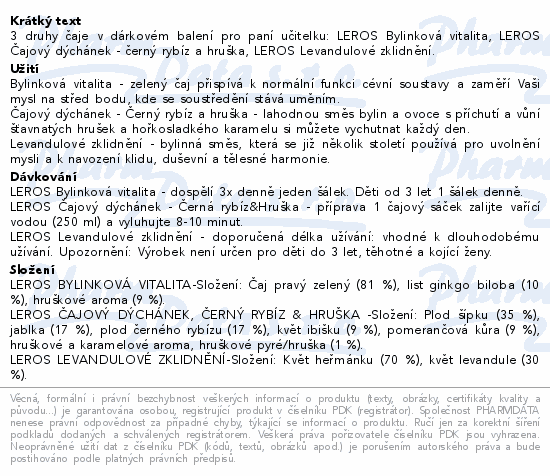 LEROS Děkuji za krásný školní rok 3x20sáčků