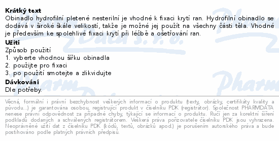 Hartmann Hydrofilní neelast.obinadlo 10cmx5m 1ks