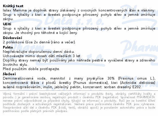 Isilax Mamma 200ml Pharmalife