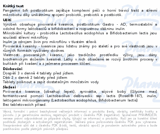 Pangamin bifi postbiotikum tbl.200