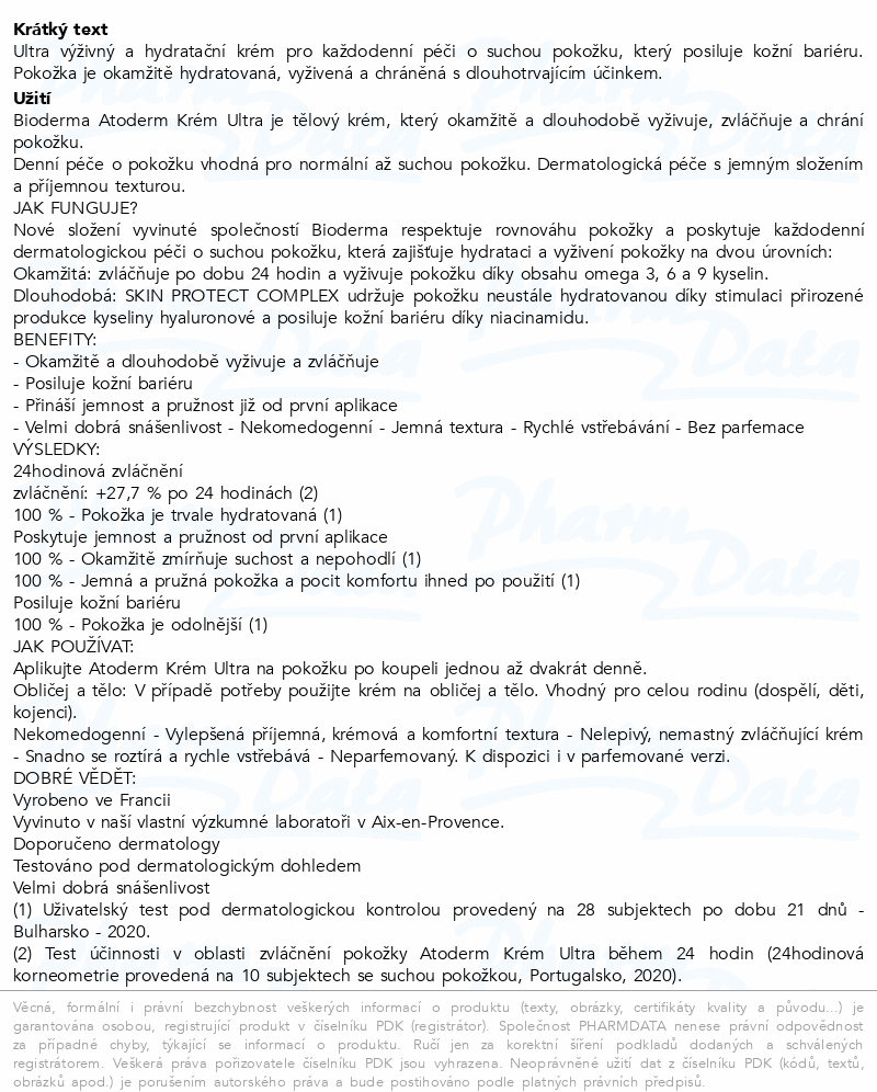 BIODERMA Atoderm krém Ultra 200ml