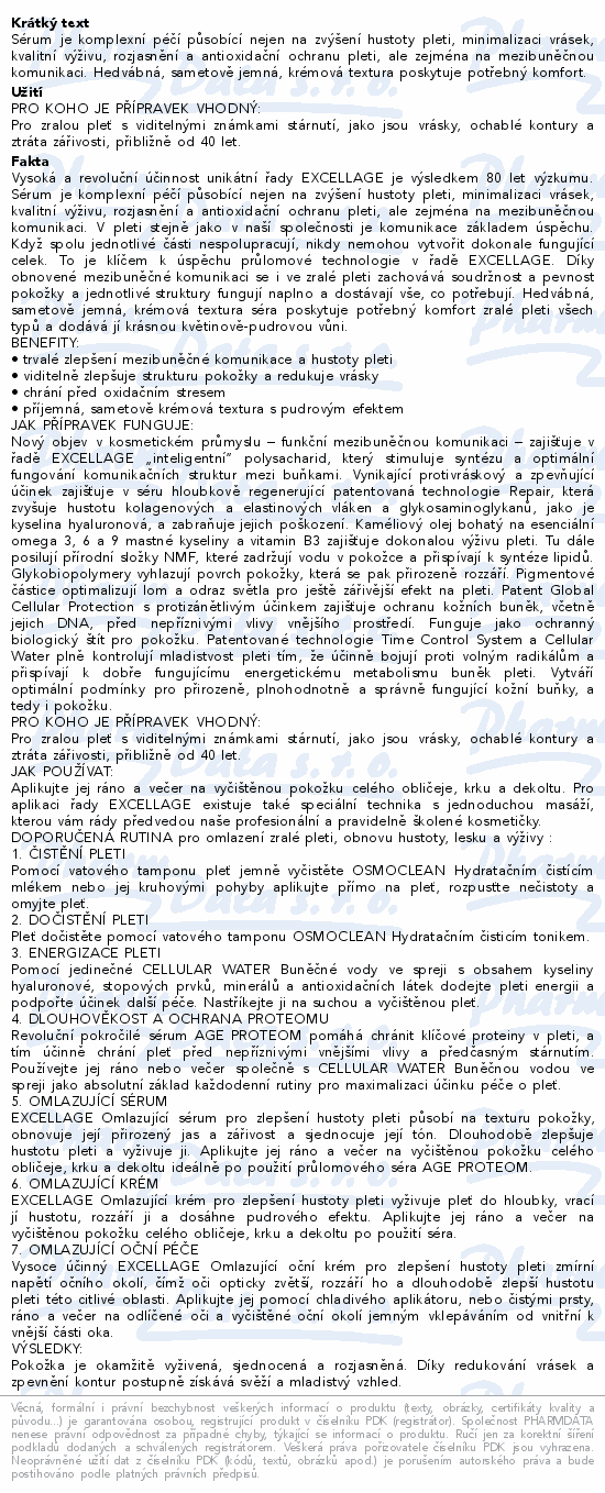 ESTHEDERM Excellage omlazující sérum 30ml