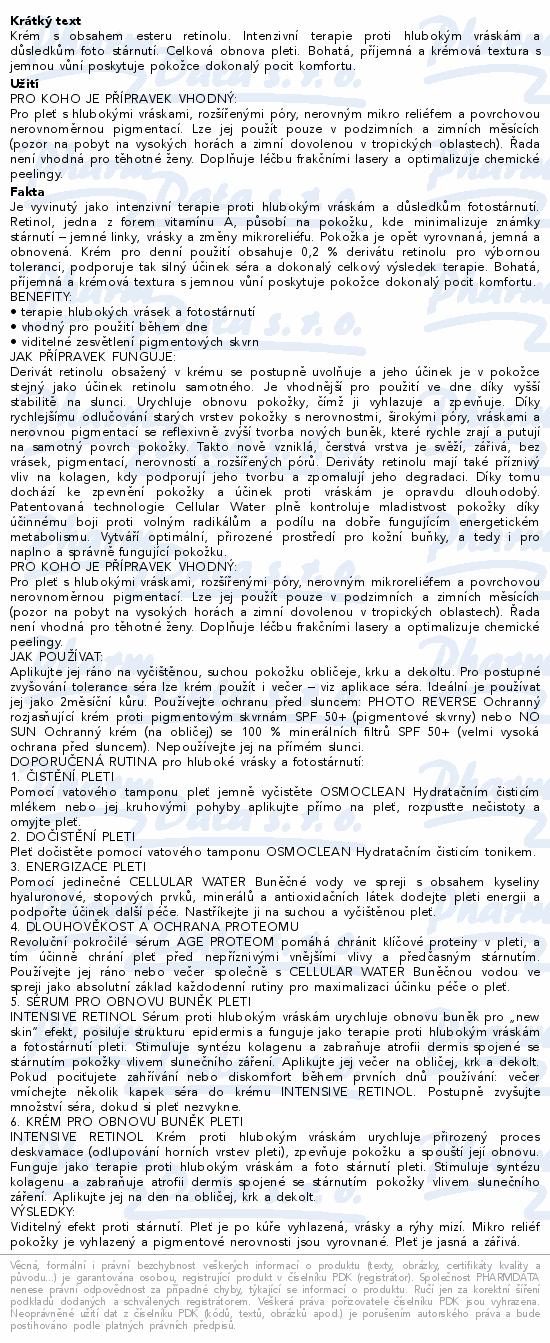 ESTHEDERM Intensive Retinol krém 50ml