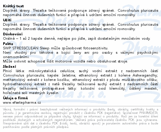 SWP Stressclean Sleep cps.30