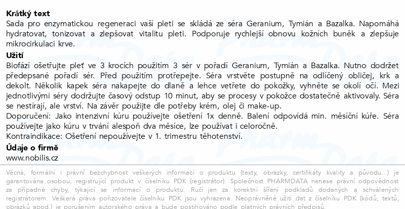 Nobilis Tilia Obnovující séra Bazalka 3x20ml
