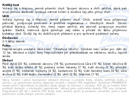 LEROS Čajový dýchánek chilli&zázvor dýně 20x2g