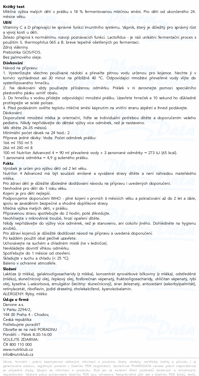 Nutrilon Advanced 4 800g