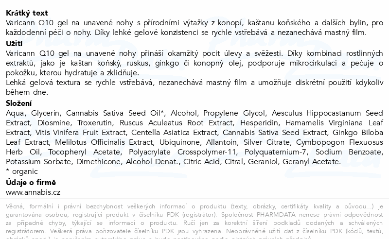 Annabis Varicann Q10 gel 75ml