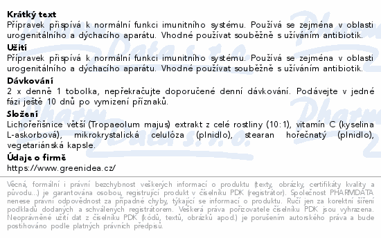 Green idea Lichořeřišnice větší bylinné tob.60