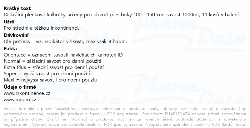 iD Sensitive Pants Normal L 14ks